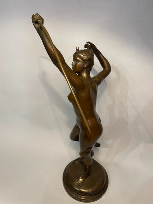 Diane chasseresse - Alexandre FALGUIERE -Sculpture en bronze 