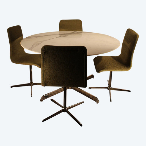 Knoll table and 4 chairs