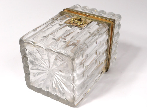 Small Box Charles X Box Baccarat Creusot Crystal Bronze Brass 19th Century