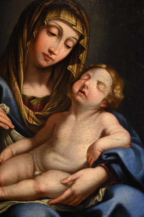 Madonna With Sleeping Child, Giovan Battista Salvi Known As 'sassoferrato' (1609 - 1685) Circle