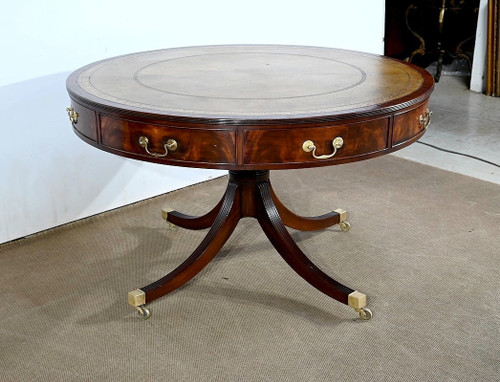 Revolving Drum Table, Regency style, England - 2nd half 19th century