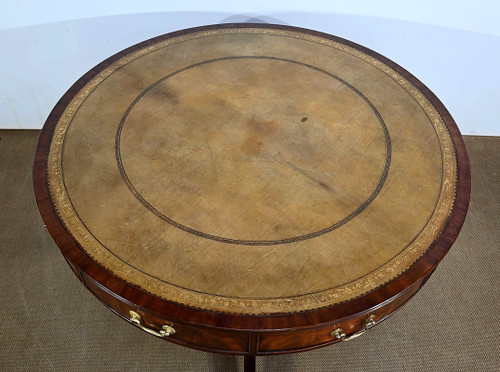 Revolving Drum Table, Regency style, England - 2nd half 19th century