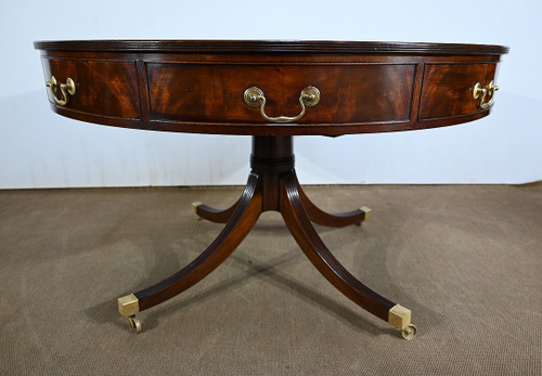 Revolving Drum Table, Regency style, England - 2nd half 19th century