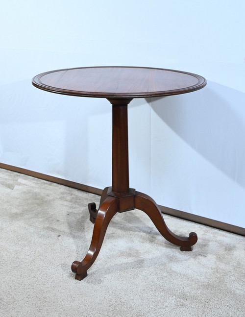 Small Cuban mahogany pedestal table, Restoration period - Early 19th century