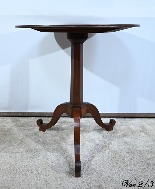 Small Cuban mahogany pedestal table, Restoration period - Early 19th century