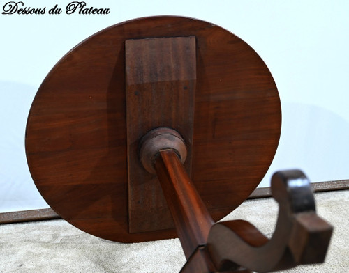 Small Cuban mahogany pedestal table, Restoration period - Early 19th century