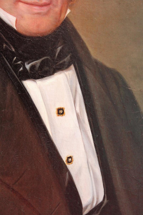 Elisa DAVID, 19th century, Portrait of a man, 1840, large painting