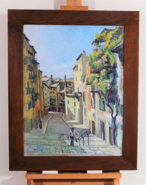 Paul CORDONNIER (1878-1963) Bella, veduta della città vecchia, 1910-20 circa