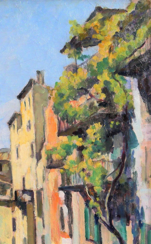 Paul CORDONNIER (1878-1963) Bella, veduta della città vecchia, 1910-20 circa