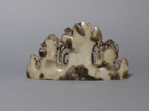 Chinese landscape - jade group, late Qing dynasty