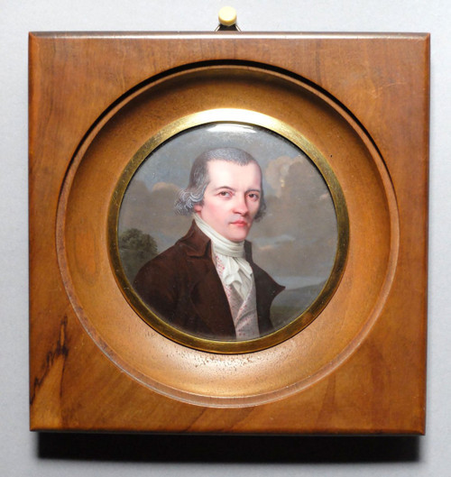 Portrait of Mr Moncand Roux - Enamelled miniature