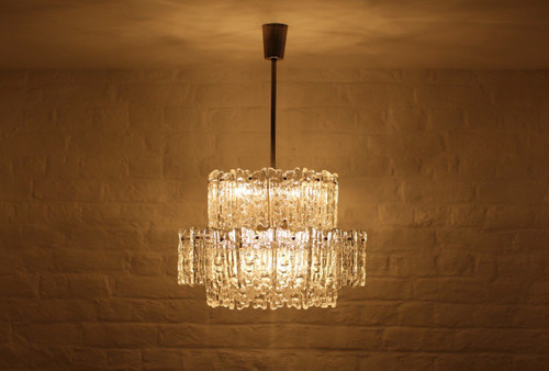 J.t Kalmar, "ice Glass" chandelier