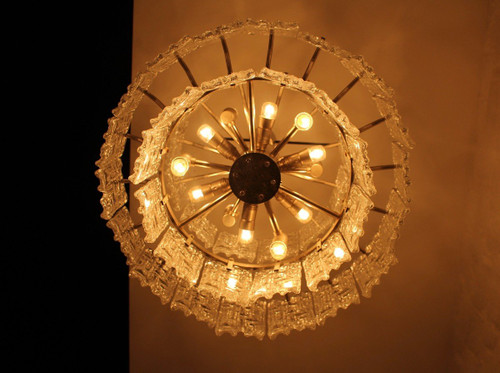 J.t Kalmar, "ice Glass" chandelier