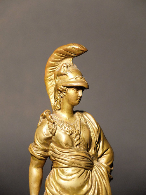 Paire de bronzes italiens - Minerve et Judith