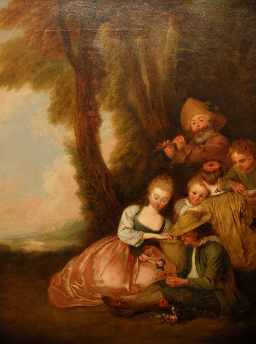 "The expected declaration" according to Watteau - 18th century