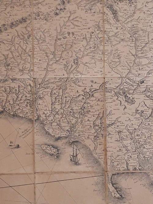 Geometric map of the province of Brittany - 1771 by J.B.Ogée