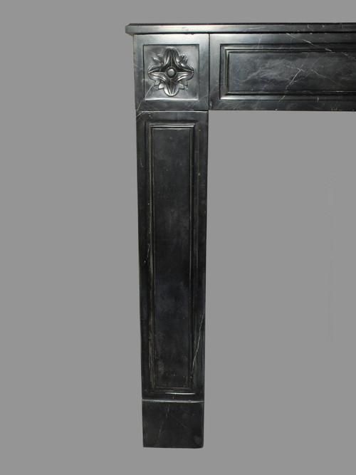 Louis XVI period mantel in black marble