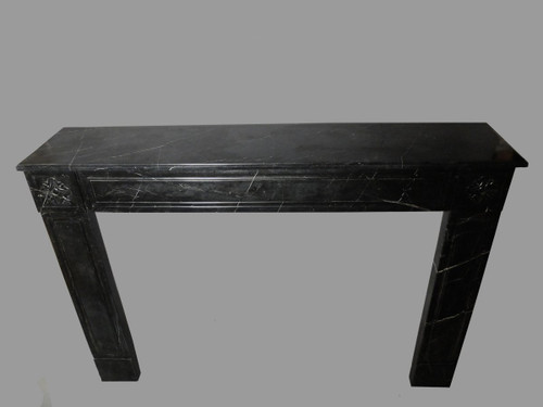 Louis XVI period mantel in black marble