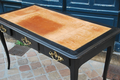 Louis XV period Black Lacquered Wood Flat Desk, 18th century