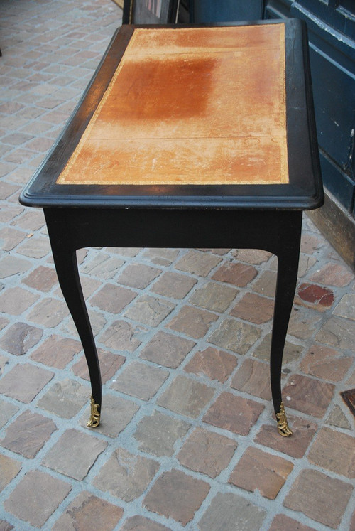 Louis XV period Black Lacquered Wood Flat Desk, 18th century