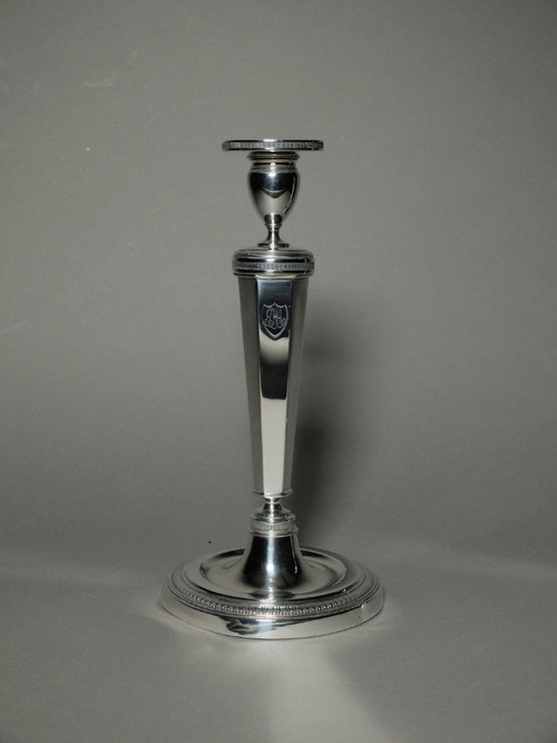 Pair of 19th century candlesticks in sterling silver