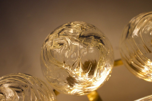 Snowball" ceiling light in blown glass