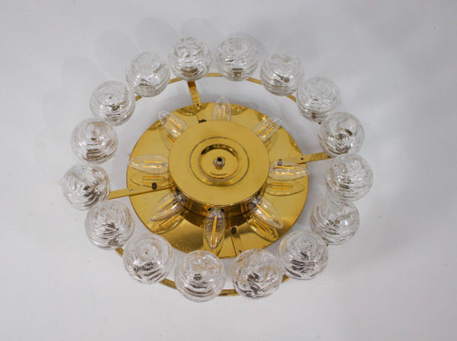 Snowball" ceiling light in blown glass