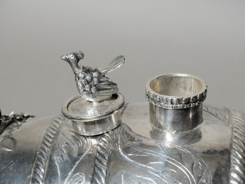 Sterling silver barrel, South America? 19th century