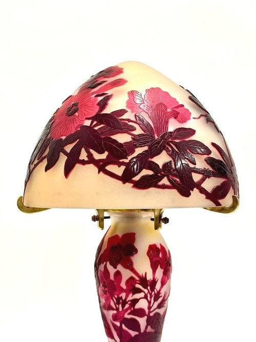 Emile Gallé "Bignones" Art Nouveau Mushroom Lamp