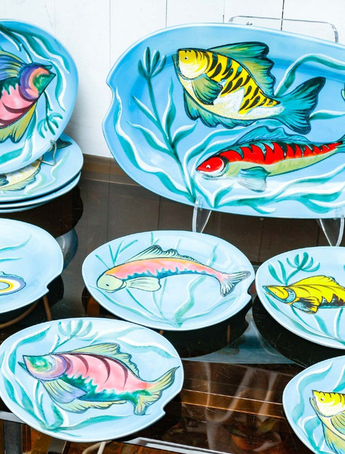 Vallauris Ceramic Fish Service