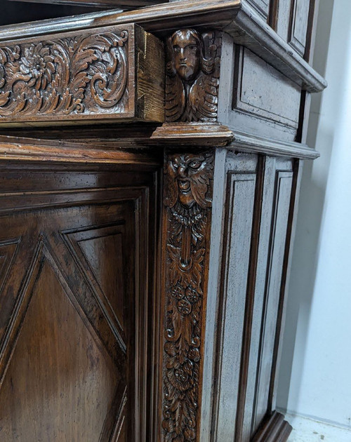 Four 17th Century Walnut Doors With Putti Decor