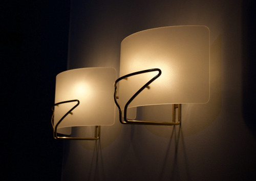 Modernist wall lights "2603" Pierre Disderot