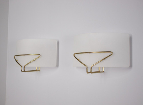 Modernist wall lights "2603" Pierre Disderot