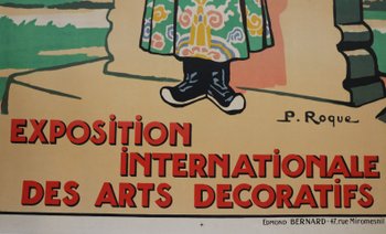 P. Roque, affiche d'Exposition Internationale des Arts Décoratifs