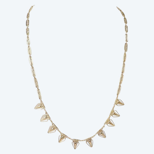 Yellow gold drapery necklace