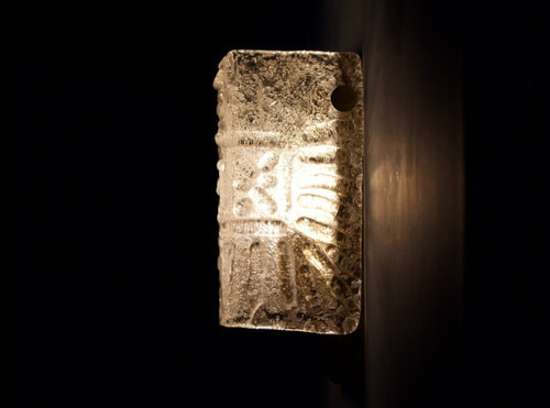 Cristal & Brass wall lamp 1970's