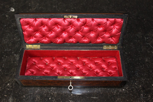 Napoleon III period jewelry box In late 19th century marquetry