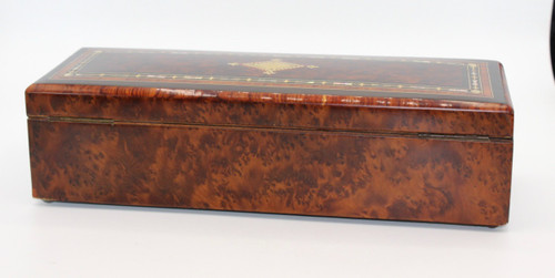 Napoleon III period jewelry box In late 19th century marquetry