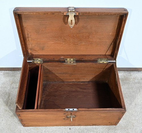 Small Teak Marine Trunk or Chest - Late 19th century