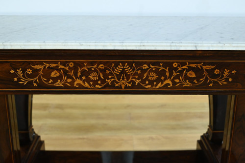 Important Prestige Rosewood Console, Charles X period - Early 19th century