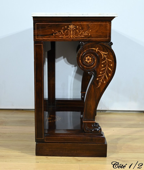 Important Prestige Rosewood Console, Charles X period - Early 19th century