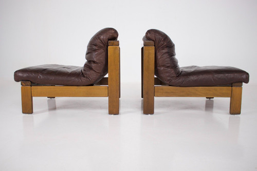 Leather armchairs Style Carl Straub 1970 (3).