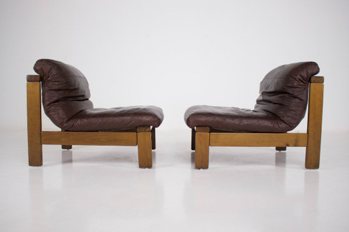 Leather armchairs Style Carl Straub 1970 (3).