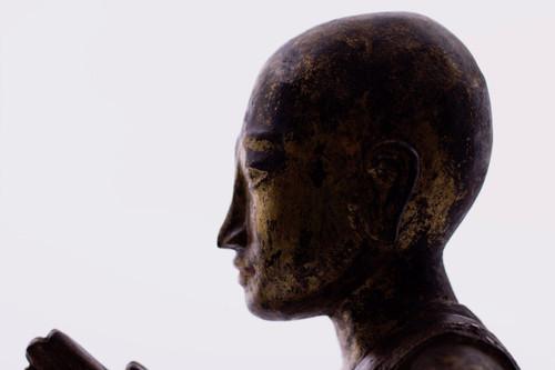 Gilded Wood Buddhist Monk Burma Mandalay