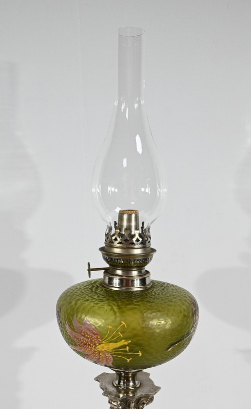 Importante Lampe à Pétrole, Art Nouveau – 1900