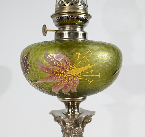 Importante Lampe à Pétrole, Art Nouveau – 1900