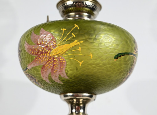 Importante Lampe à Pétrole, Art Nouveau – 1900