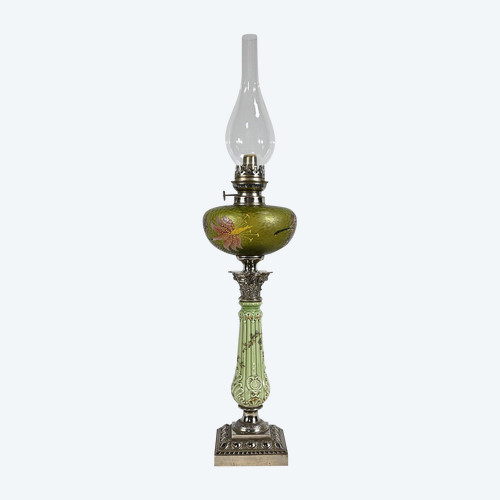 Importante Lampe à Pétrole, Art Nouveau – 1900