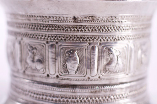 Large Silver Betel Box Burma