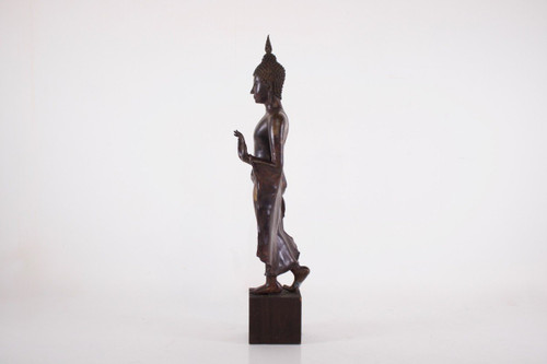 ‘walking Buddha’ Sukhothai En Bronze 130 Cm